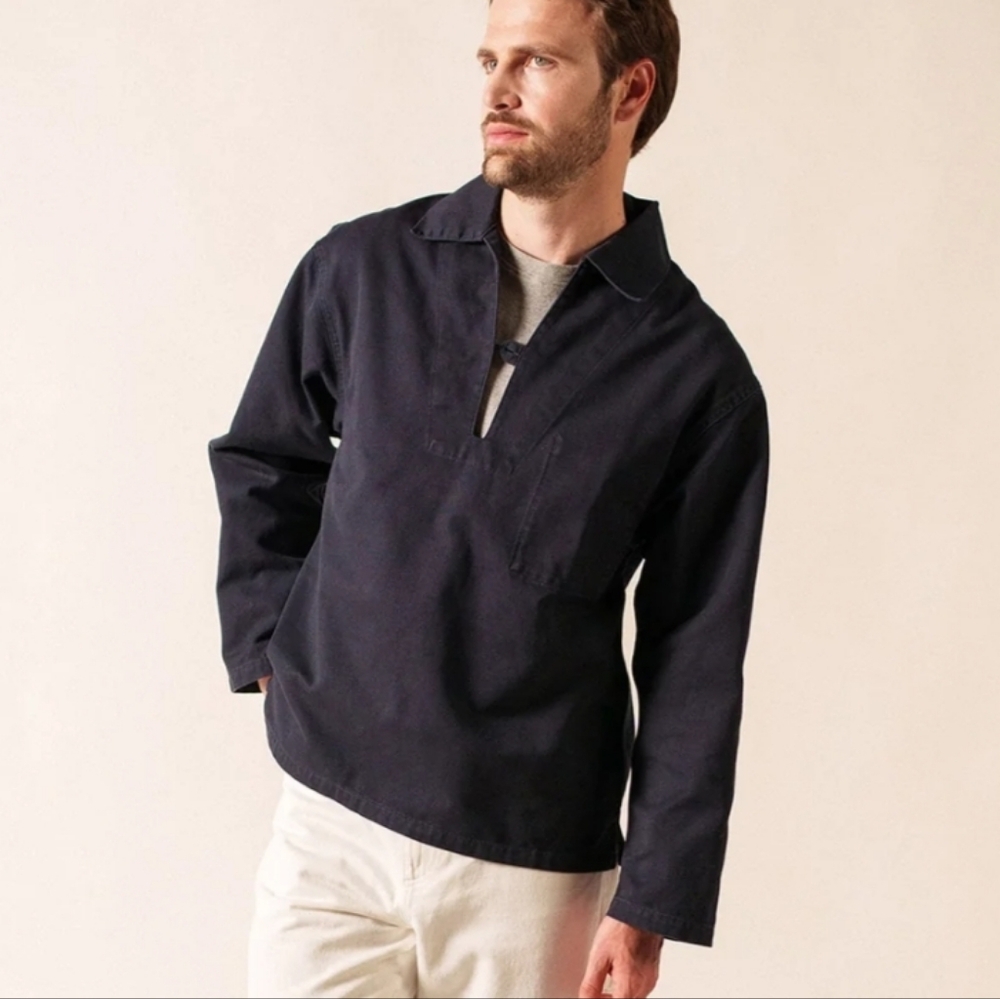 Saint James Nemo 2 Sailor Long Sleeve Pullover Canvas Shirt